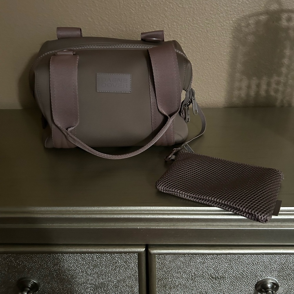 Dagne Dover Small Travel Bag in Taupe